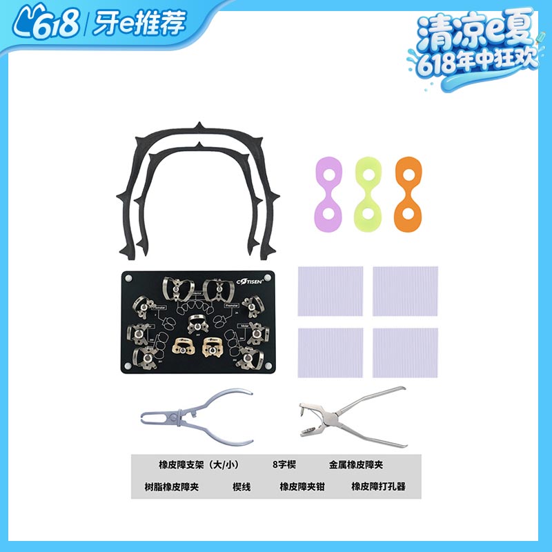康田正 橡皮障套装/根管治疗隔湿修复种植套装/口腔治疗工具RD01D
